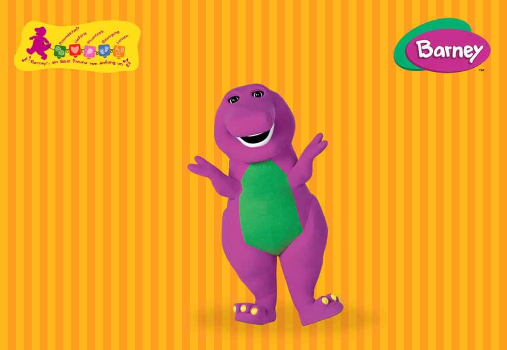 "Barney the Purple Dinosaur Singing with Friends" Wallpaper