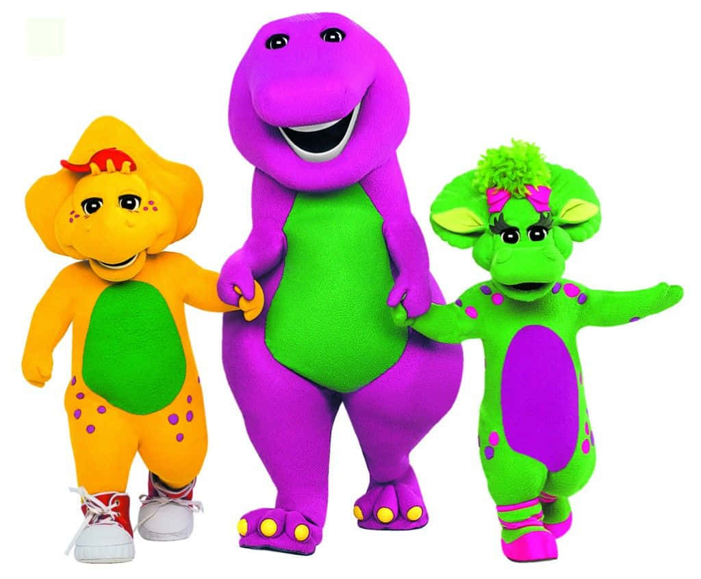 Barney and Friends Having Fun Together Wallpaper