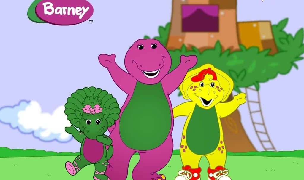 Barney Dancing And Sharing Love In The Sunshine Wallpaper