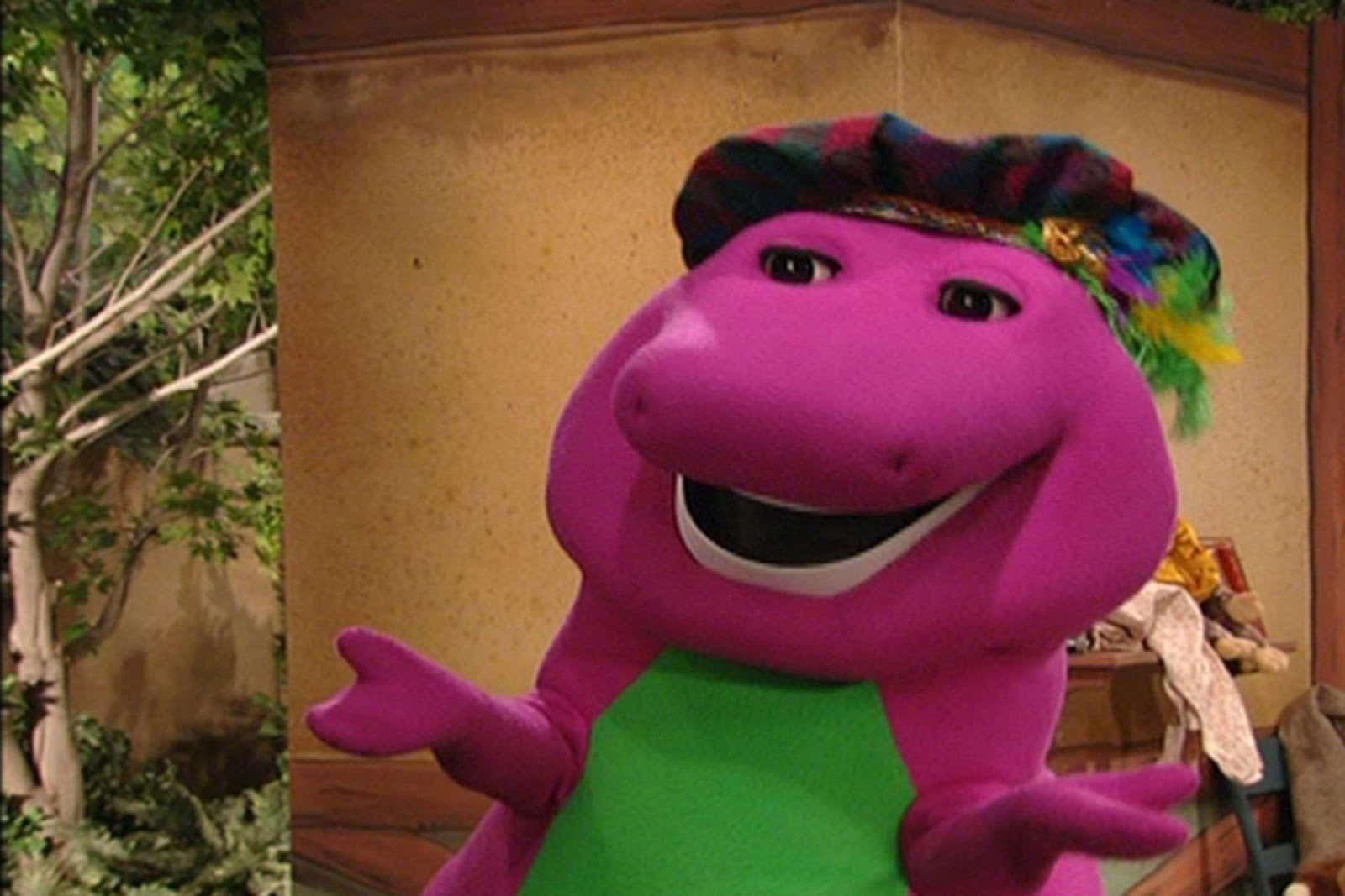 Disfrutandode Un Día Fuera Con Barney.