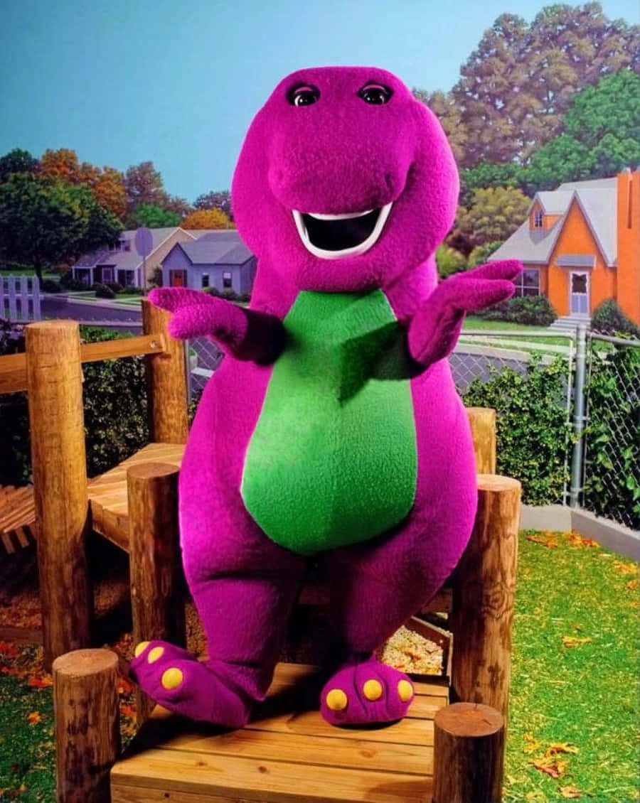 "Barney the Purple Dinosaur, a Lovable Icon of Everyone's Childhood"