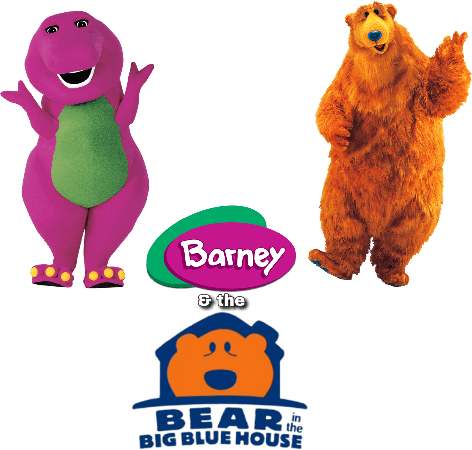 Barneyand Bear T V Characters PNG