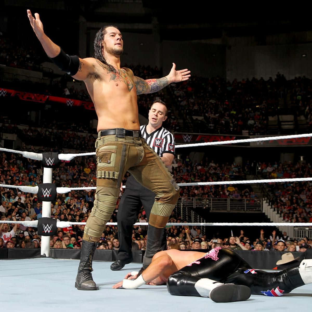 Baron Corbin Wrestling With Dolph Ziggler Picture