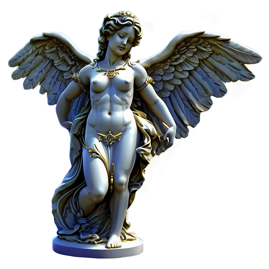 Baroque Angel Statue Png Toa PNG