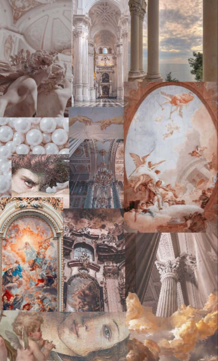 Baroque Art Collage Aesthetic.jpg Wallpaper