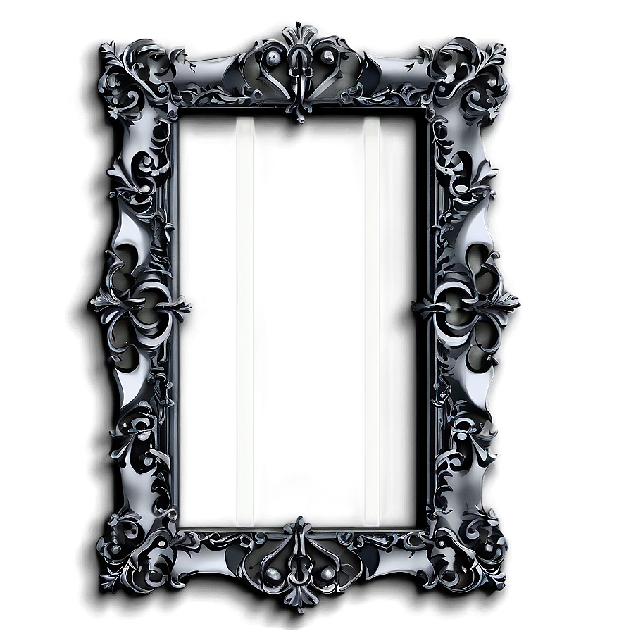 Baroque Black Frame Png 05252024 PNG