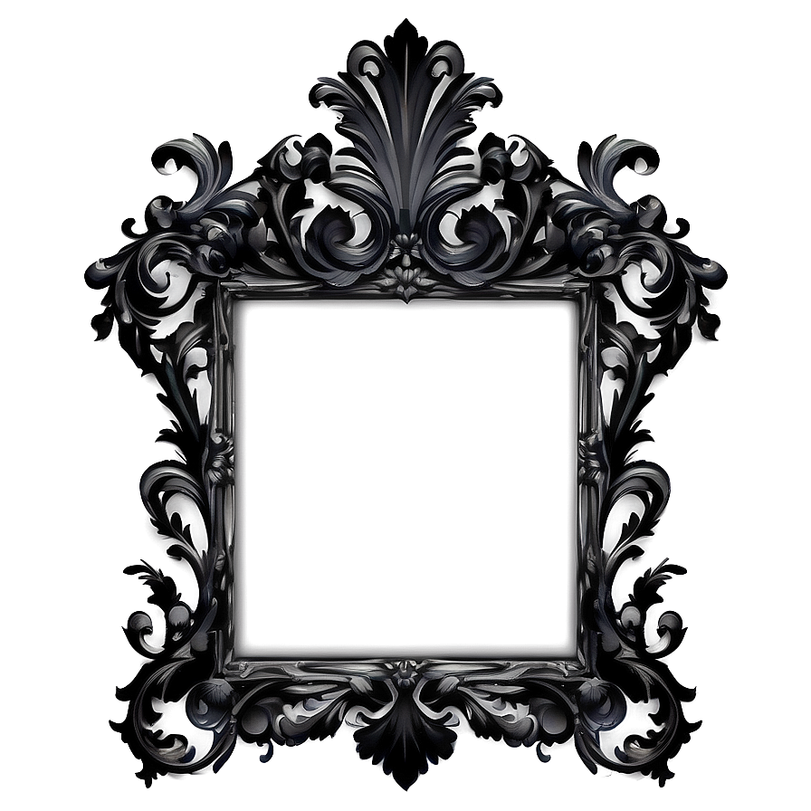 Baroque Black Frame Png Kil PNG