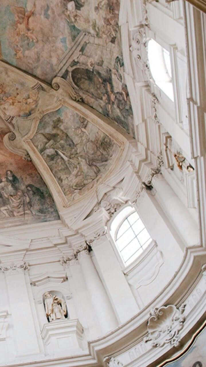 Baroque_ Ceiling_ Fresco_ Architecture Wallpaper