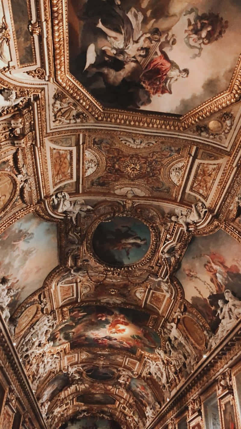 Baroque_ Ceiling_ Masterpiece Wallpaper