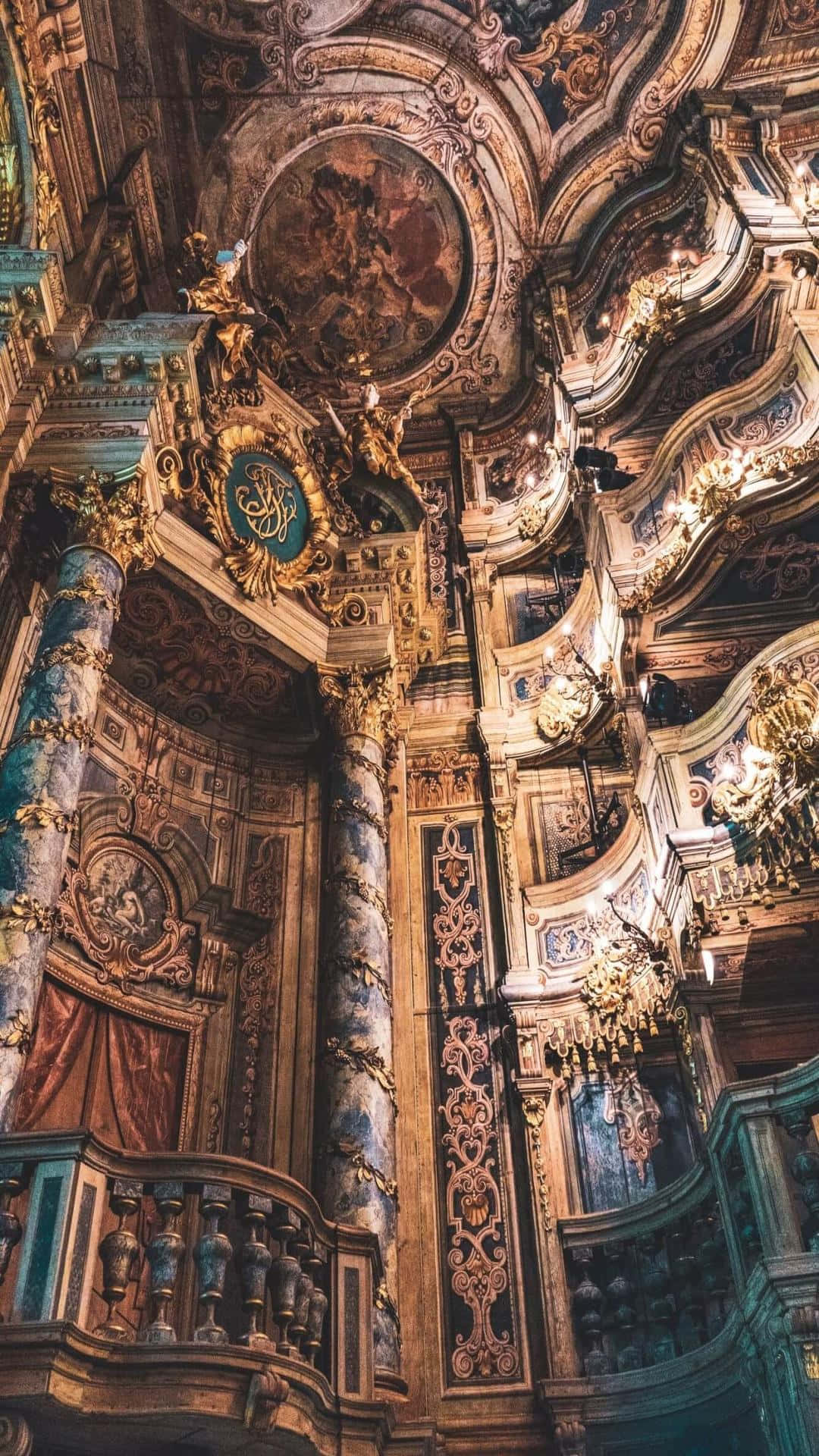 Baroque_ Church_ Interior_ Architecture Wallpaper
