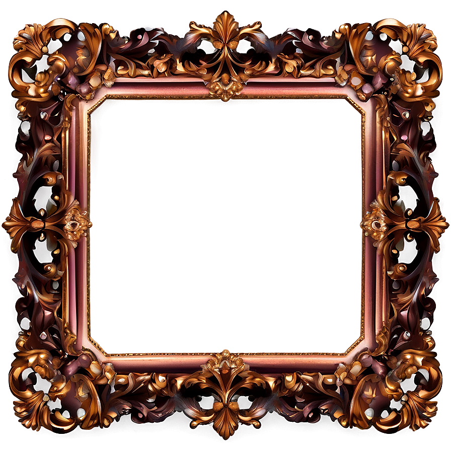 Baroque Frame Design Png 06262024 PNG