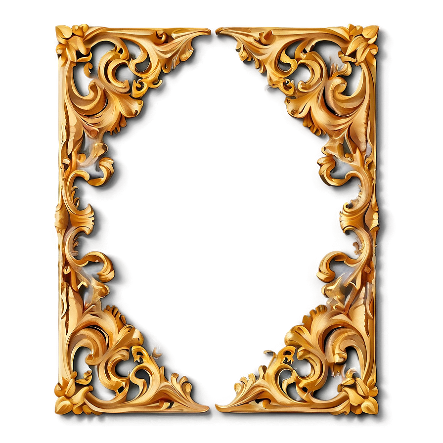 Download Baroque Gold Border Png Yht | Wallpapers.com