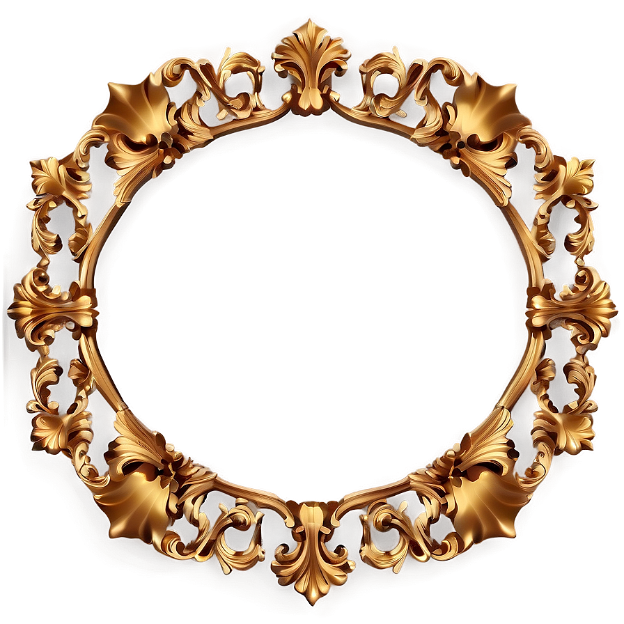 Baroque Gold Ornament Png 06262024 PNG