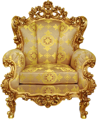 Download Baroque Golden Armchair Transparent Background | Wallpapers.com