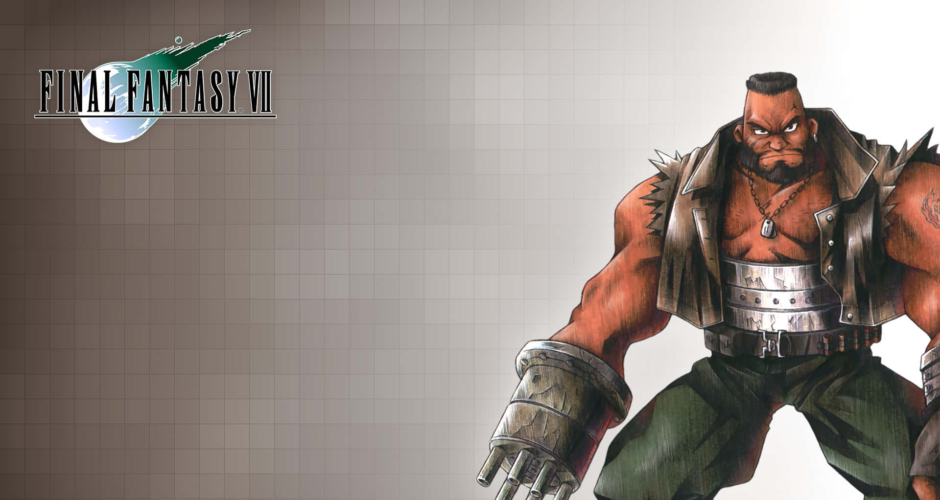 Barret Wallace In Action - Final Fantasy Vii Wallpaper