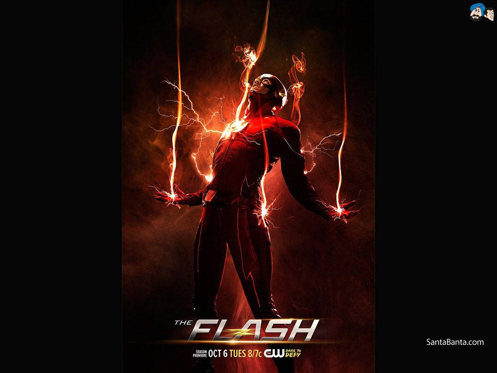 Speedster Barry Allen, The Flash, stryger tværs over din skærm Wallpaper