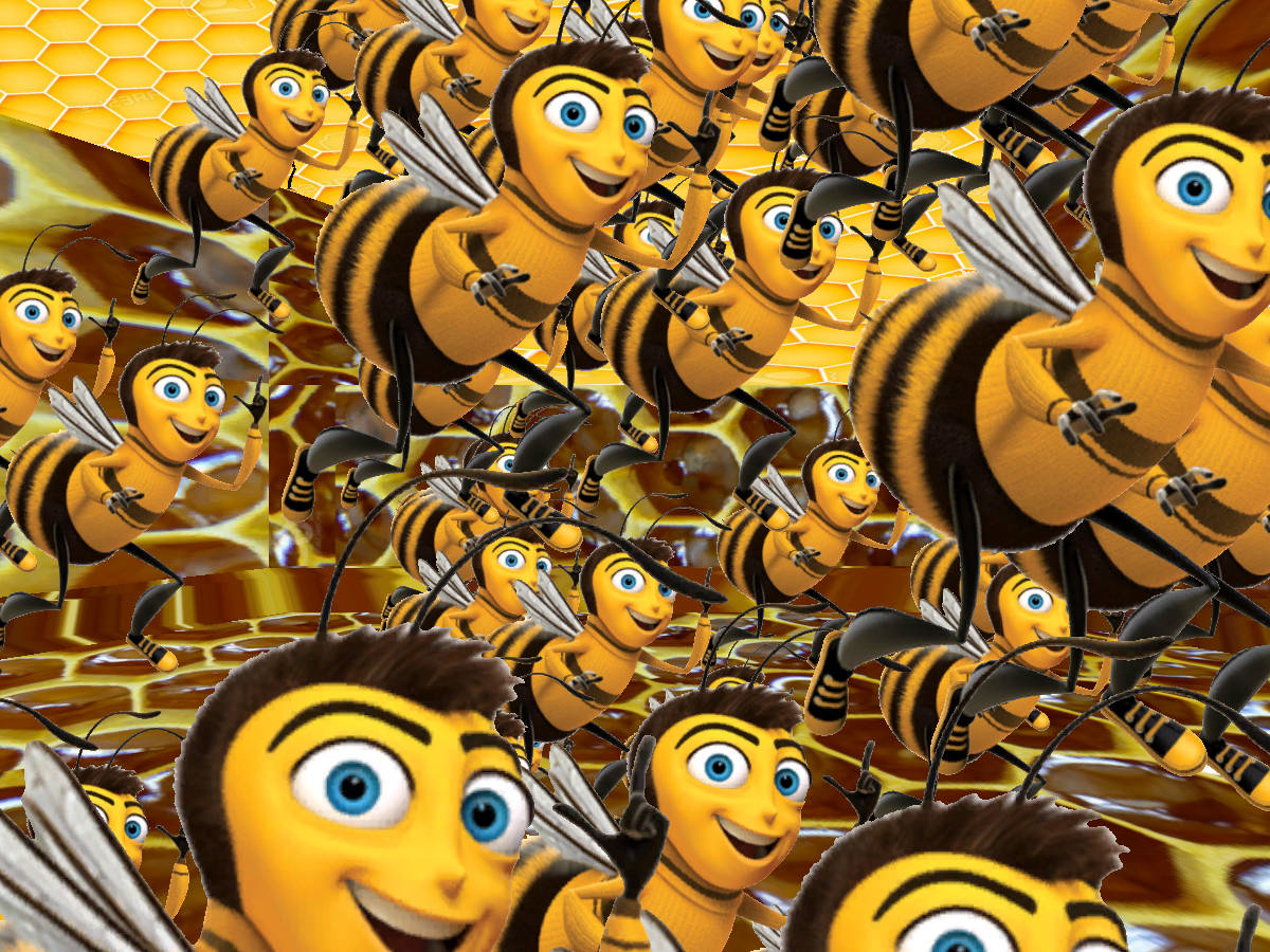 Expressive Barry B. Benson from Bee Movie – Facial Emotion Collage Wallpaper