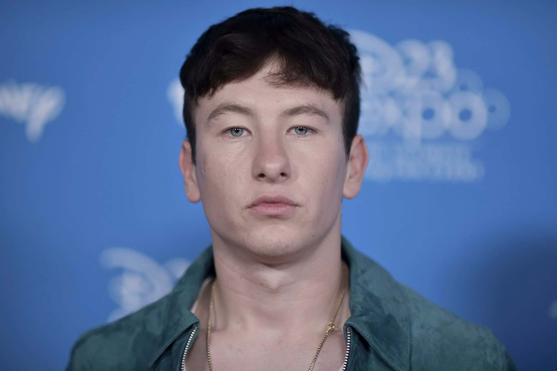 Barry Keoghan Blue Backdrop Portrait Wallpaper