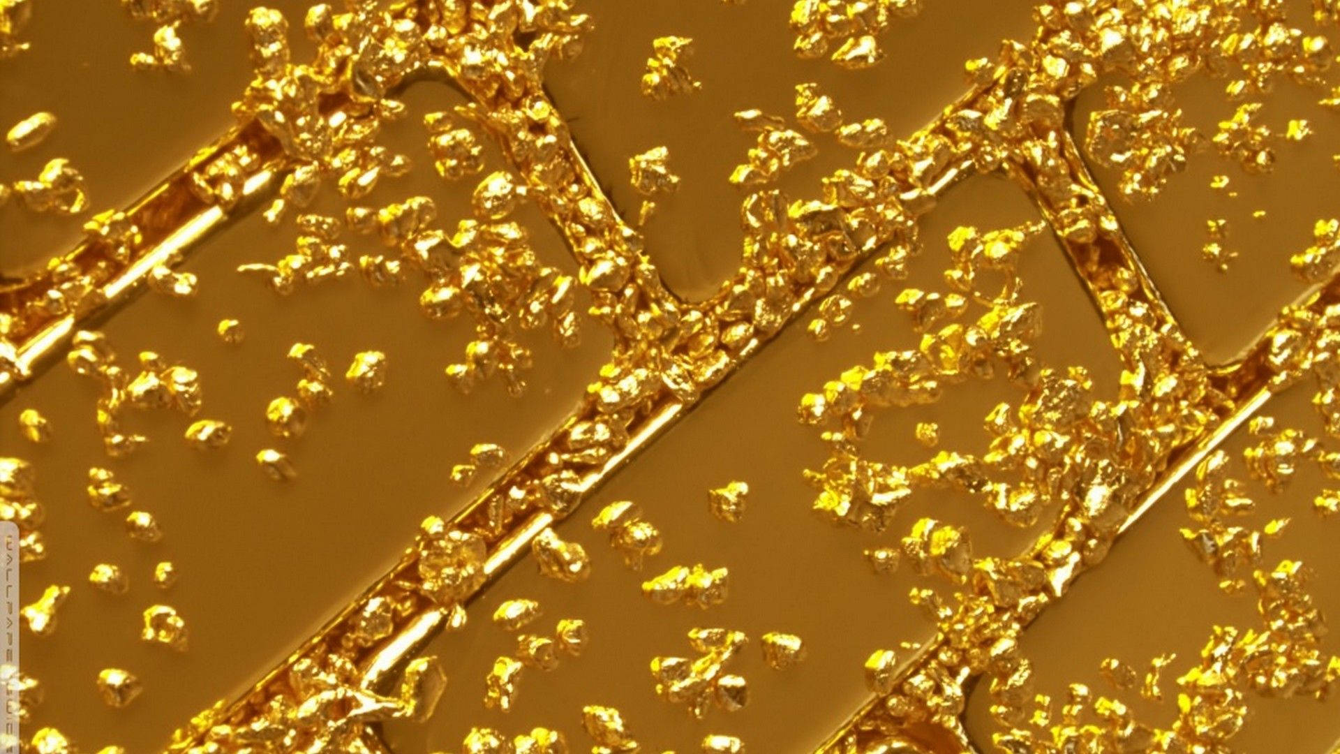 Bars And Flakes Gold Background Wallpaper