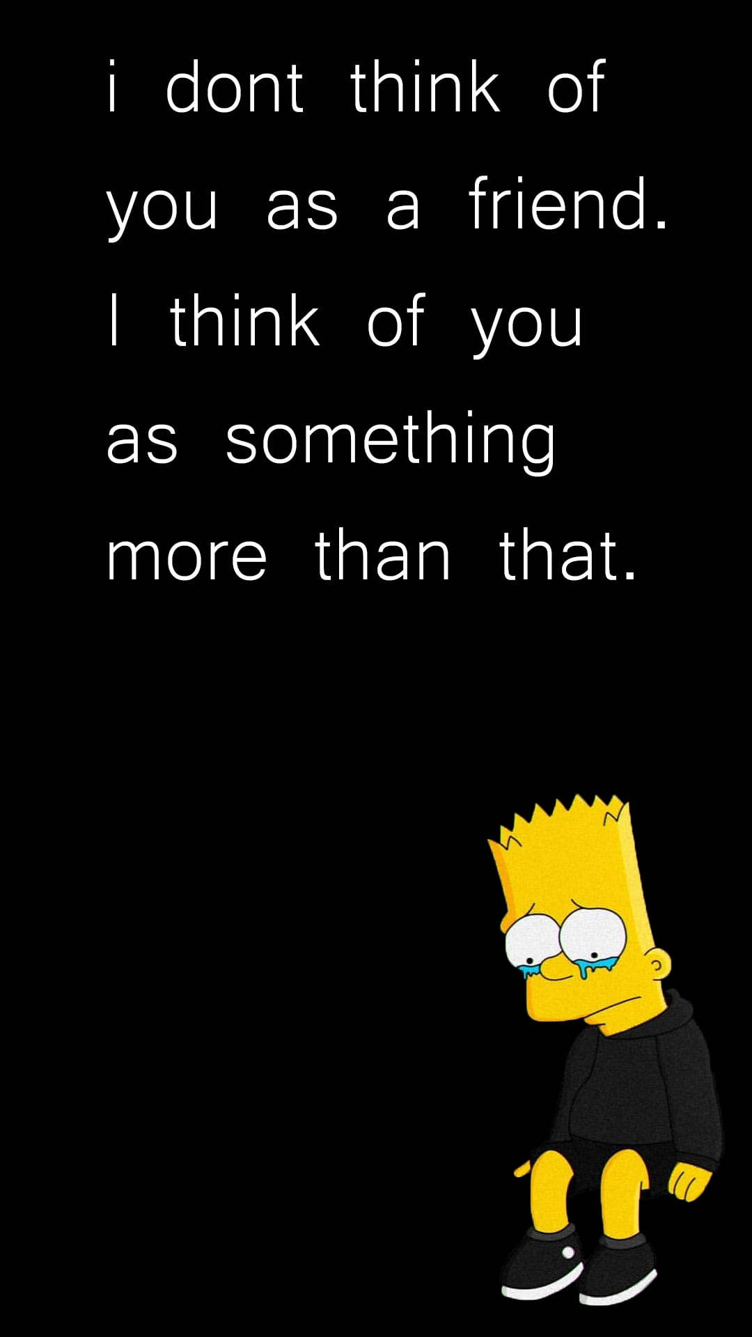 Bart Sad Crush Quote Wallpaper