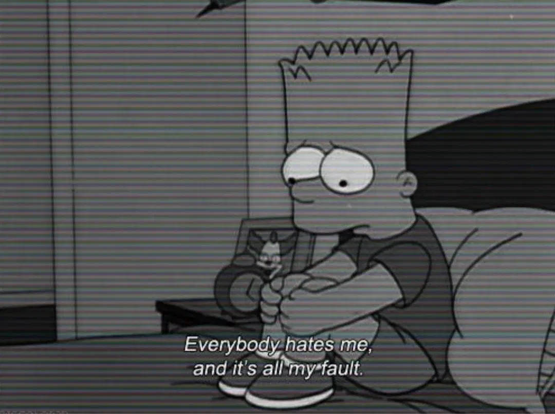 Bart trist Alle Had til Mig Wallpaper