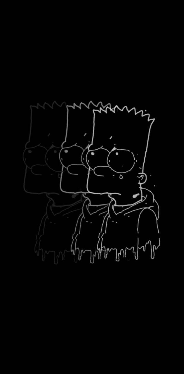 A heart-breaking glimpse of Bart Simpson in melancholy Wallpaper