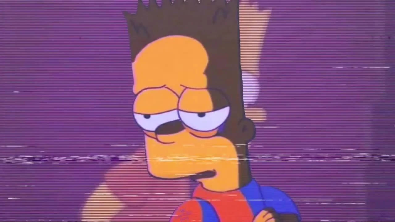 Bart Trist Tv-skærm Wallpaper