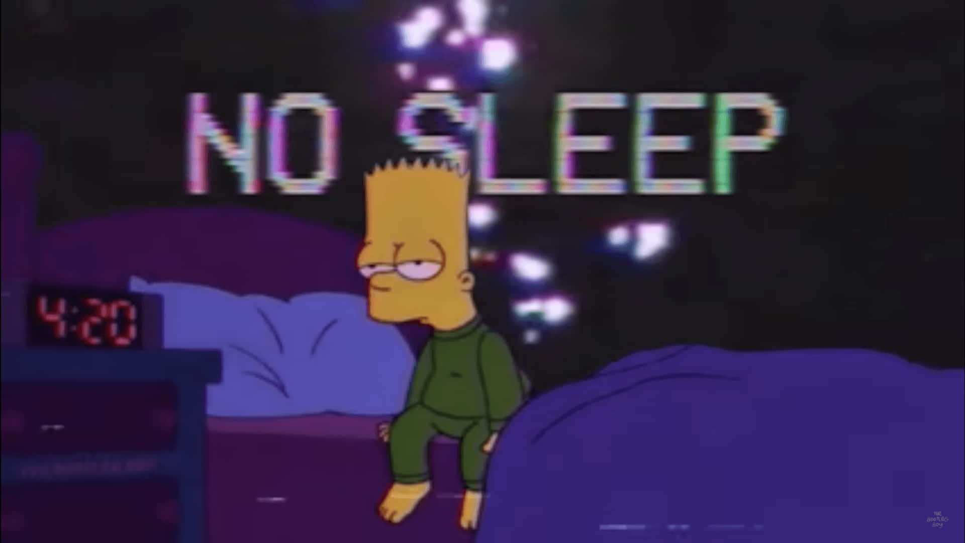 Estéticade Bart Simpson Insomne. Fondo de pantalla
