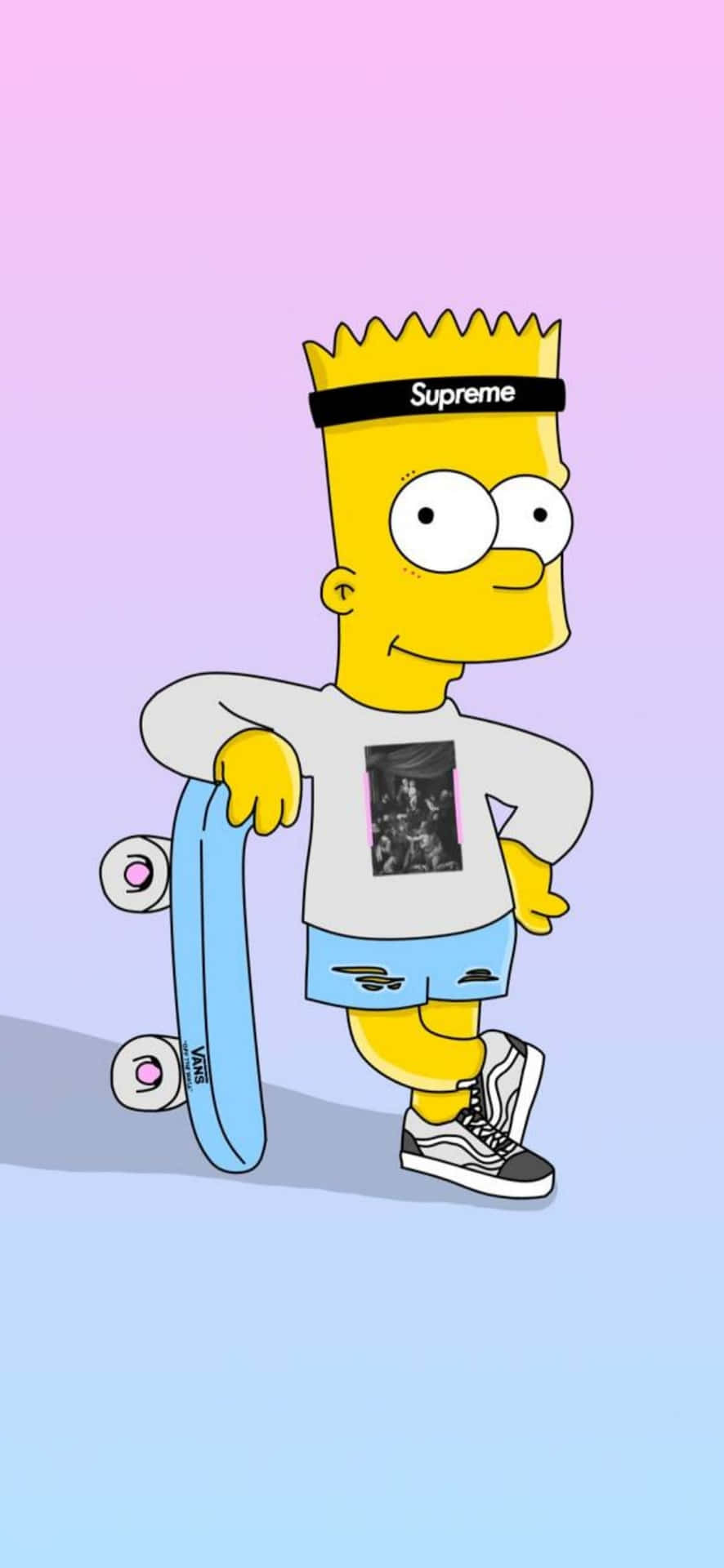 Bart Simpson - Gadeklug og stilfuld Wallpaper