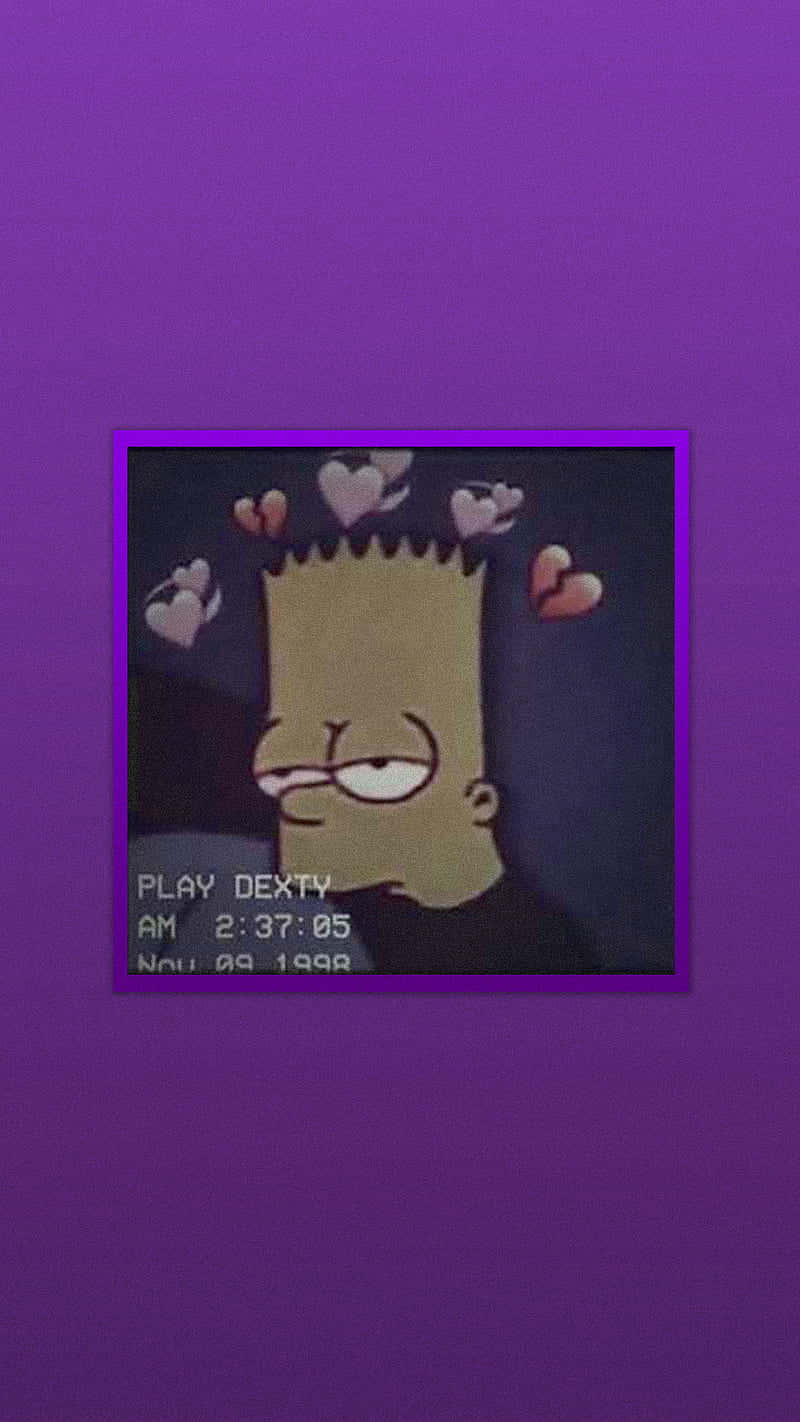 Download Sad Bart Simpson Aesthetic Wallpaper | Wallpapers.com