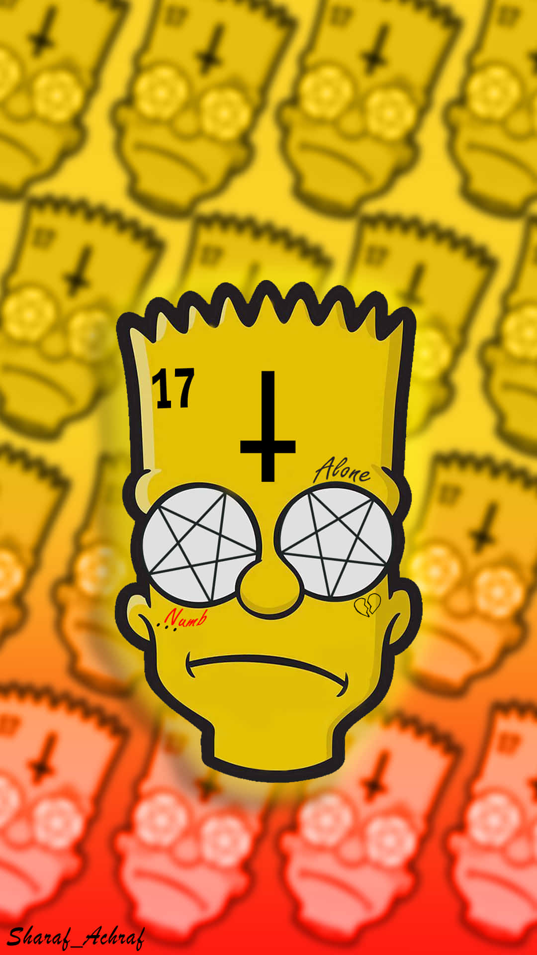 Taestetiska Ledtrådar Från Bart Simpson. Wallpaper