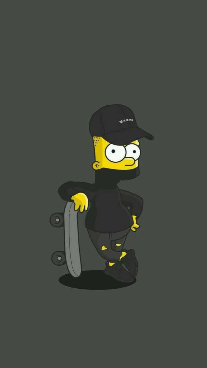 Bart Simpson All-Black Outfit Wallpaper