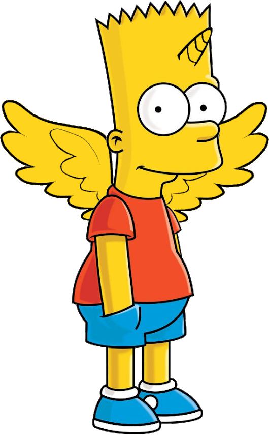 Bart Simpson Angel Wings PNG