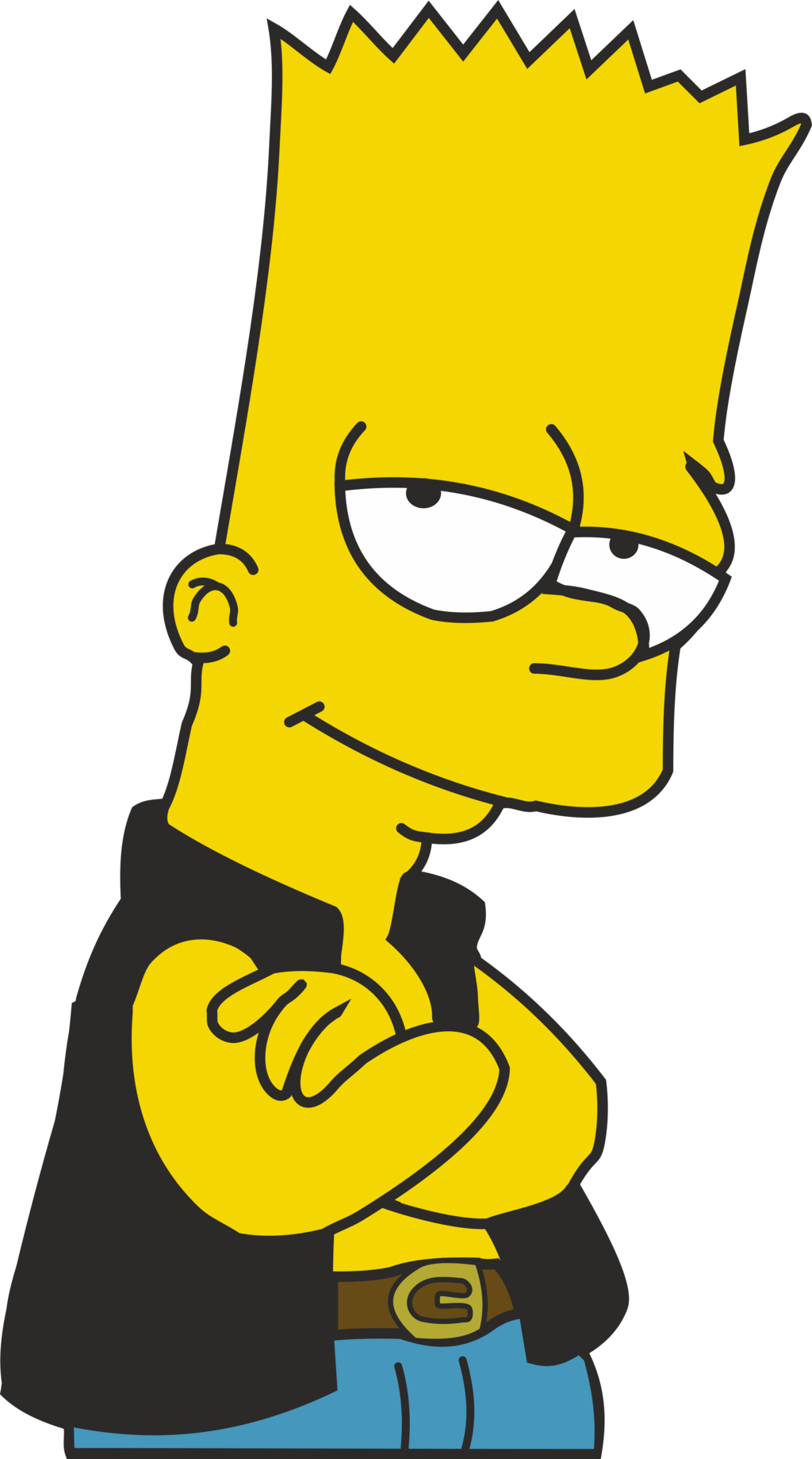 Bart Simpson Arms Crossed PNG