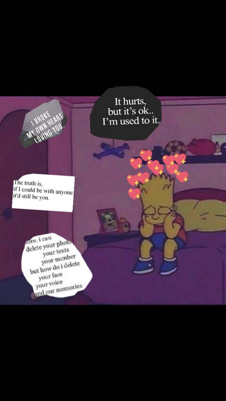 Bart Simpson Sad and Crying Wallpaper