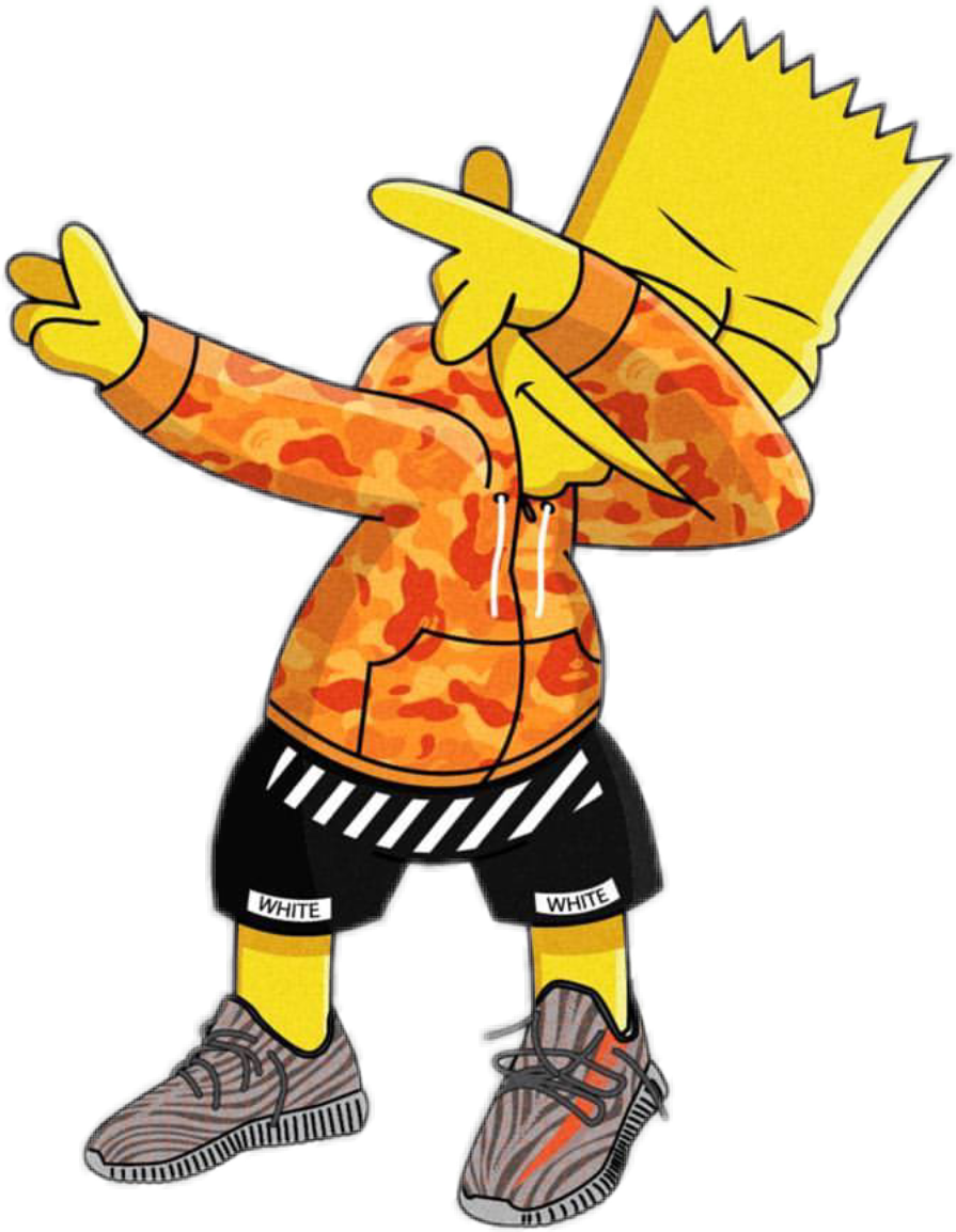 Bart Simpson Dabbingin Hypebeast Outfit PNG