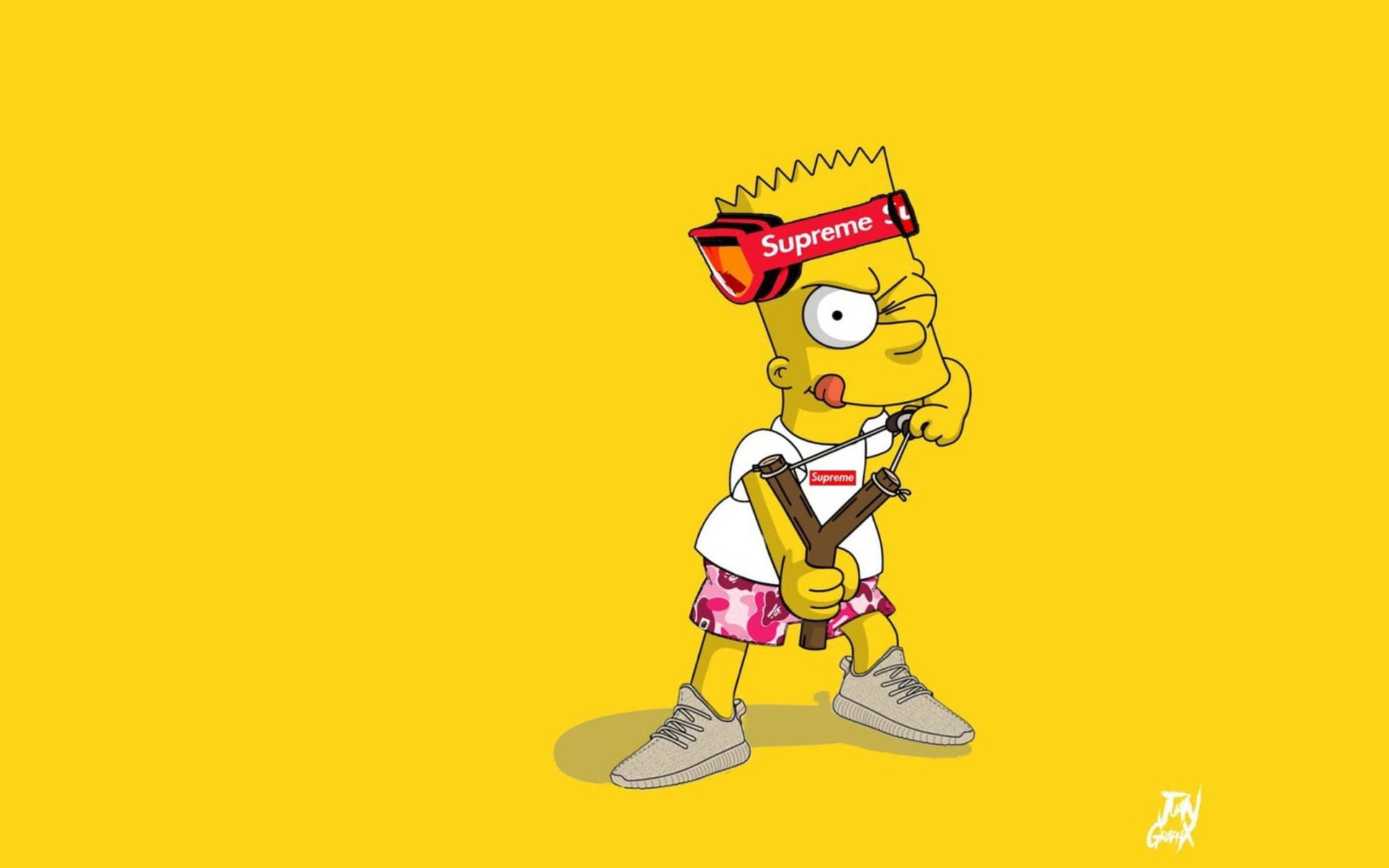 Bart Simpson Dope Supreme-tapetet vil lade dig udstråle en cool attitude. Wallpaper