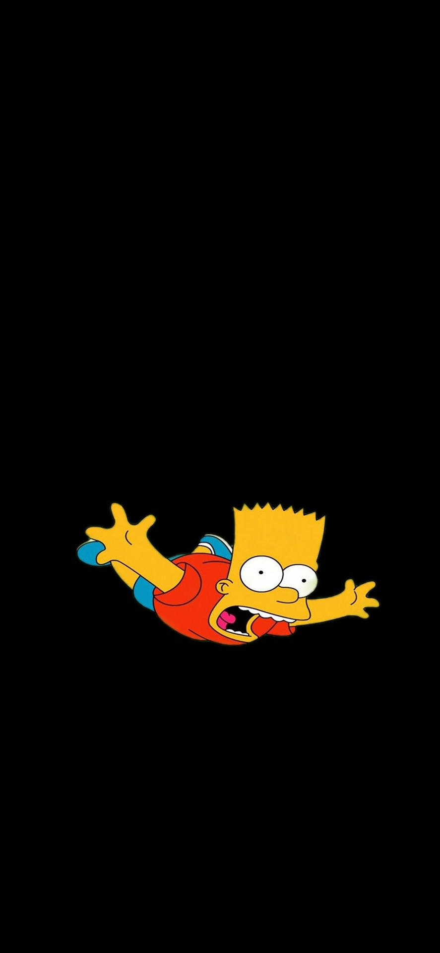 Bart Simpson Falling Iphone X Cartoon Wallpaper