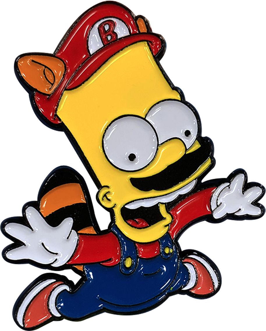 Download Bart Simpson Firefighter Pin | Wallpapers.com