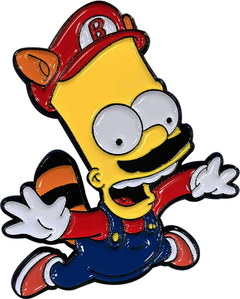 Bart Simpson Firefighter Pin PNG