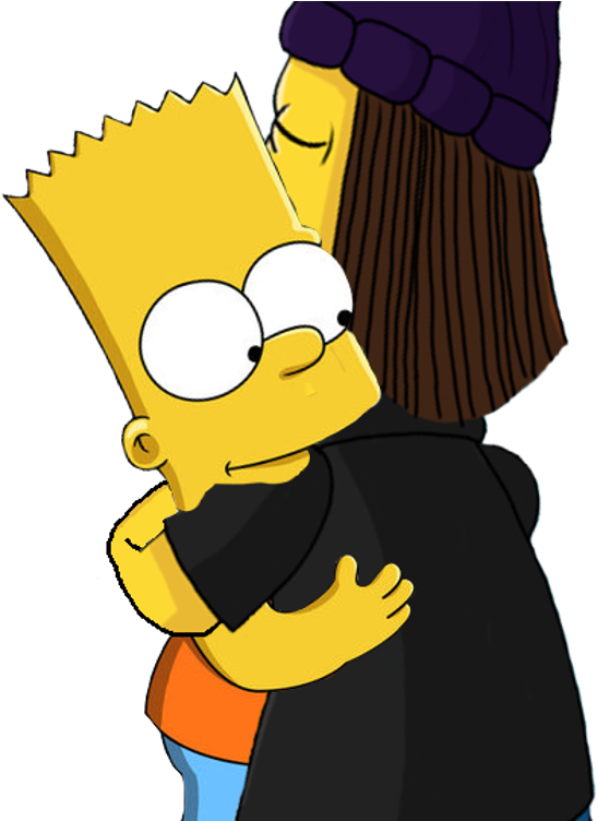 Bart Simpson Friendly Hug PNG