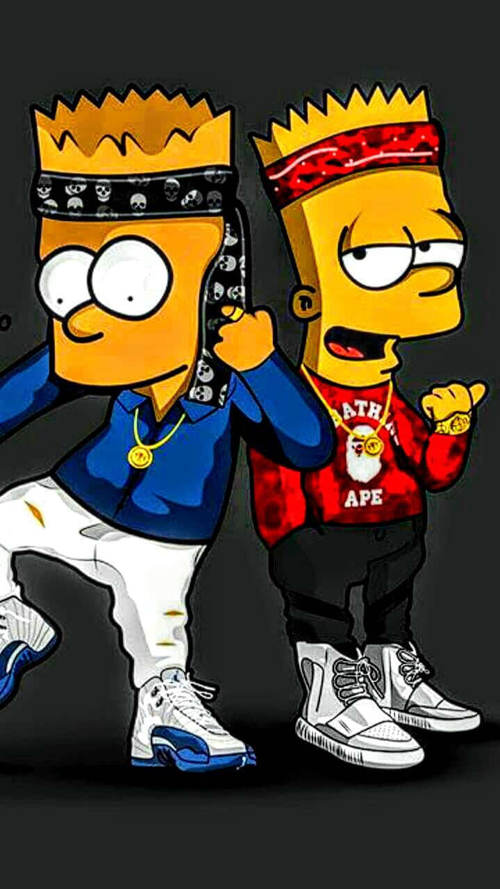 Bart Simpson going streetwise Wallpaper