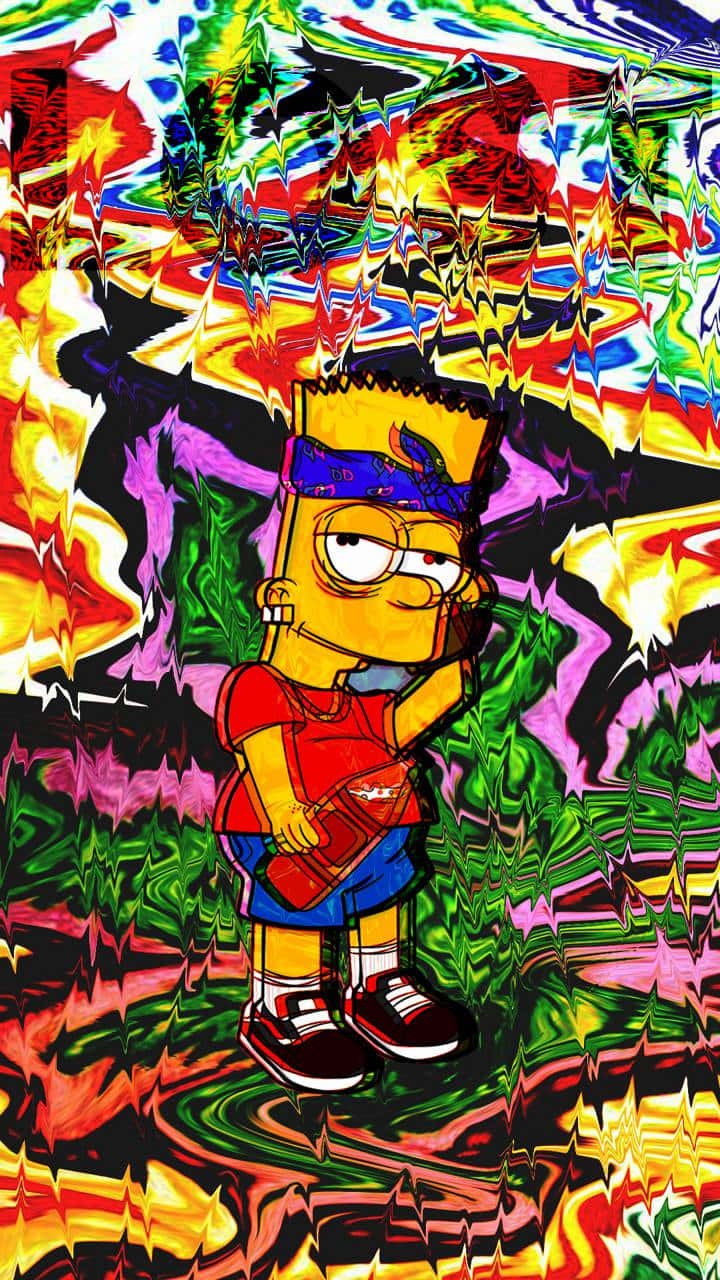 Gangster Bart Simpson rocking the streets Wallpaper