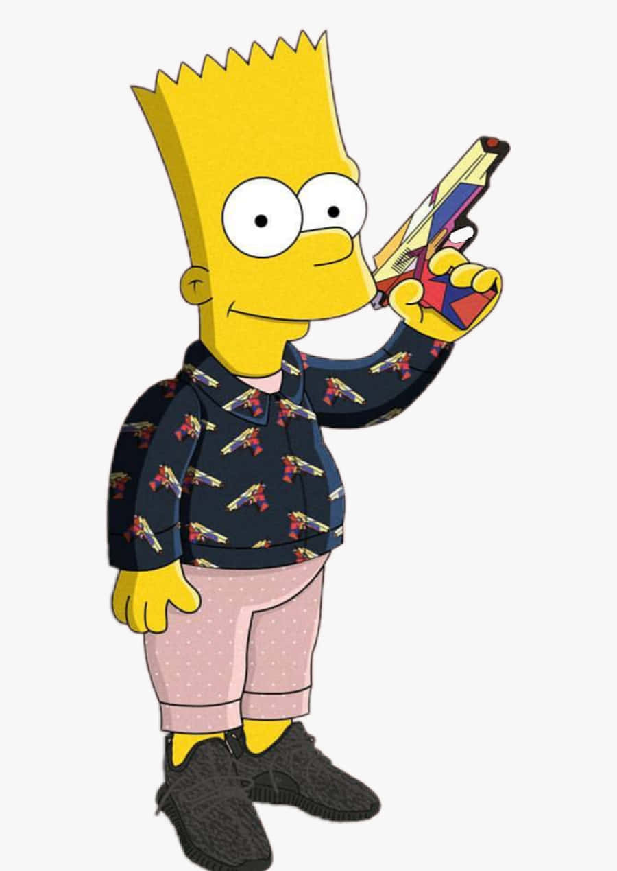Cool Bart Simpson Gangster Style Wallpaper