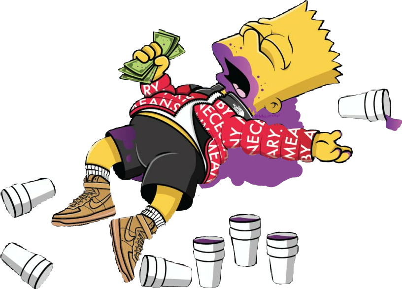 Bart Simpson Hypebeast Fashion Fall PNG