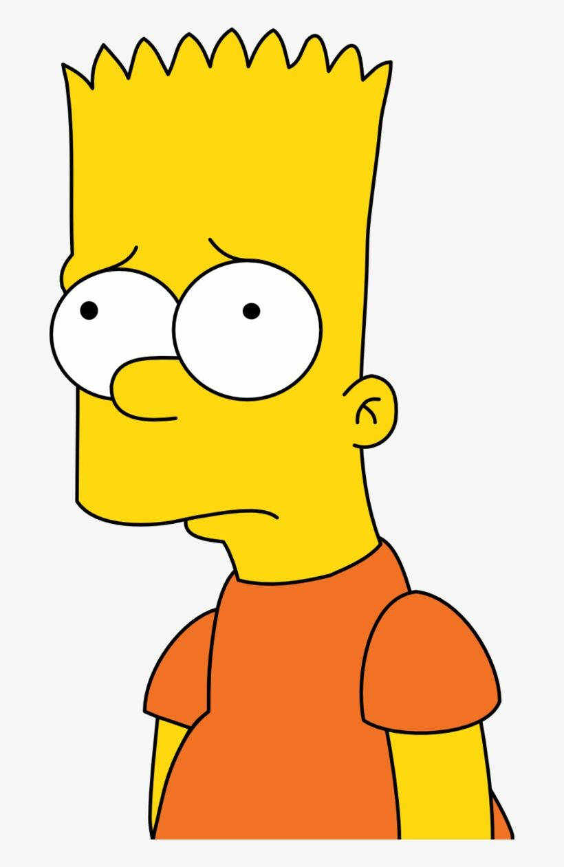 Bart Simpson Trist Dreng Look Wallpaper