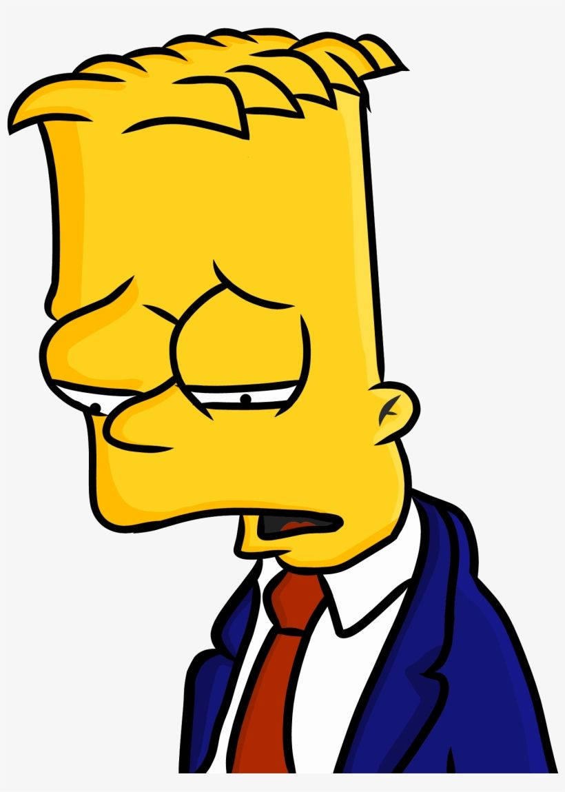 Bart Simpson Trist Dapper Dreng Wallpaper