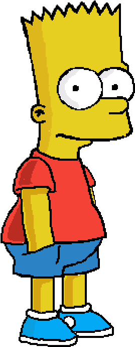 Bart Simpson Standing Side View PNG