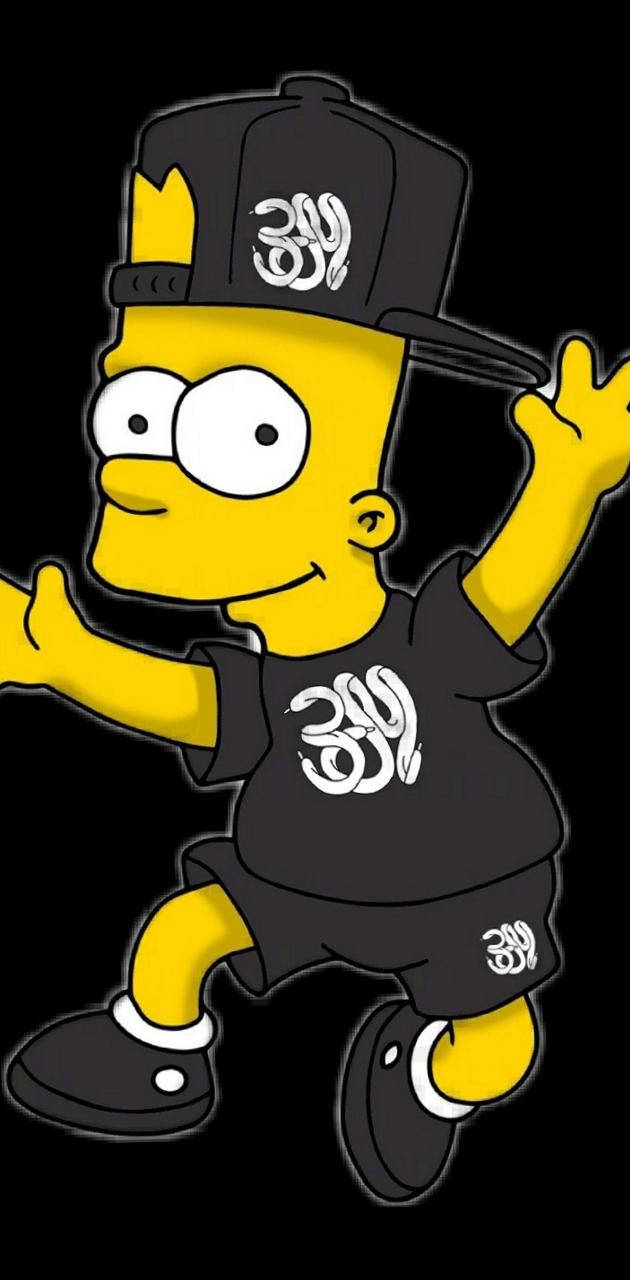 Download Supreme Mask Bart Simpson Gangster Cartoon Wallpaper