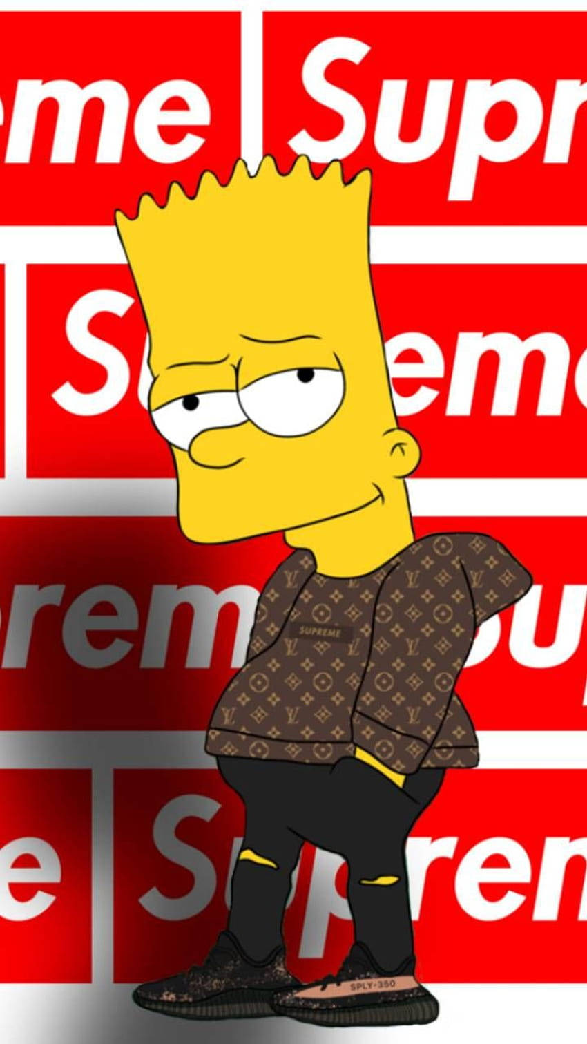 Cute Bart Simpson Swag Background